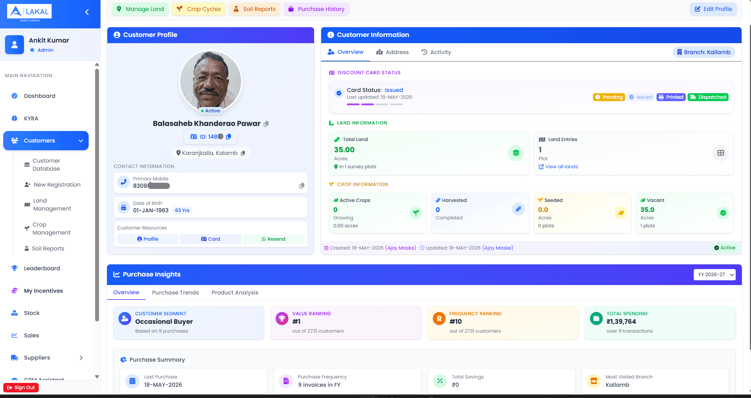 Customer 360° Profile