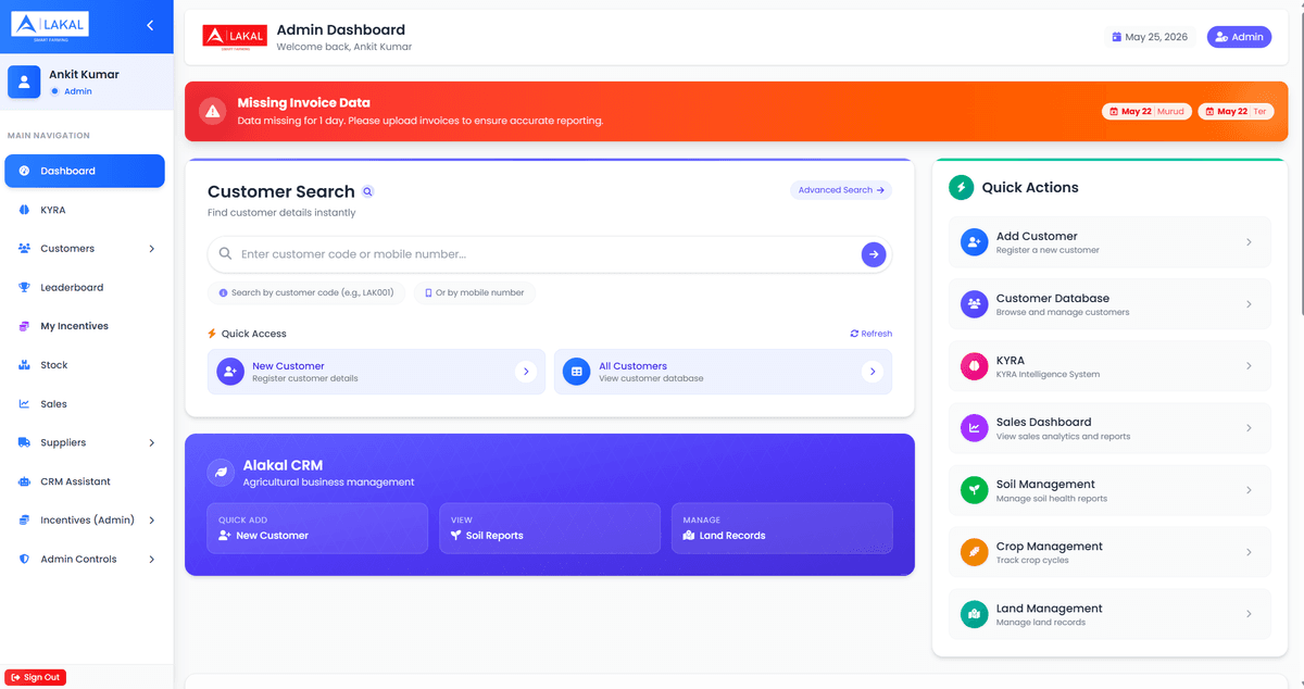 Admin Command Dashboard