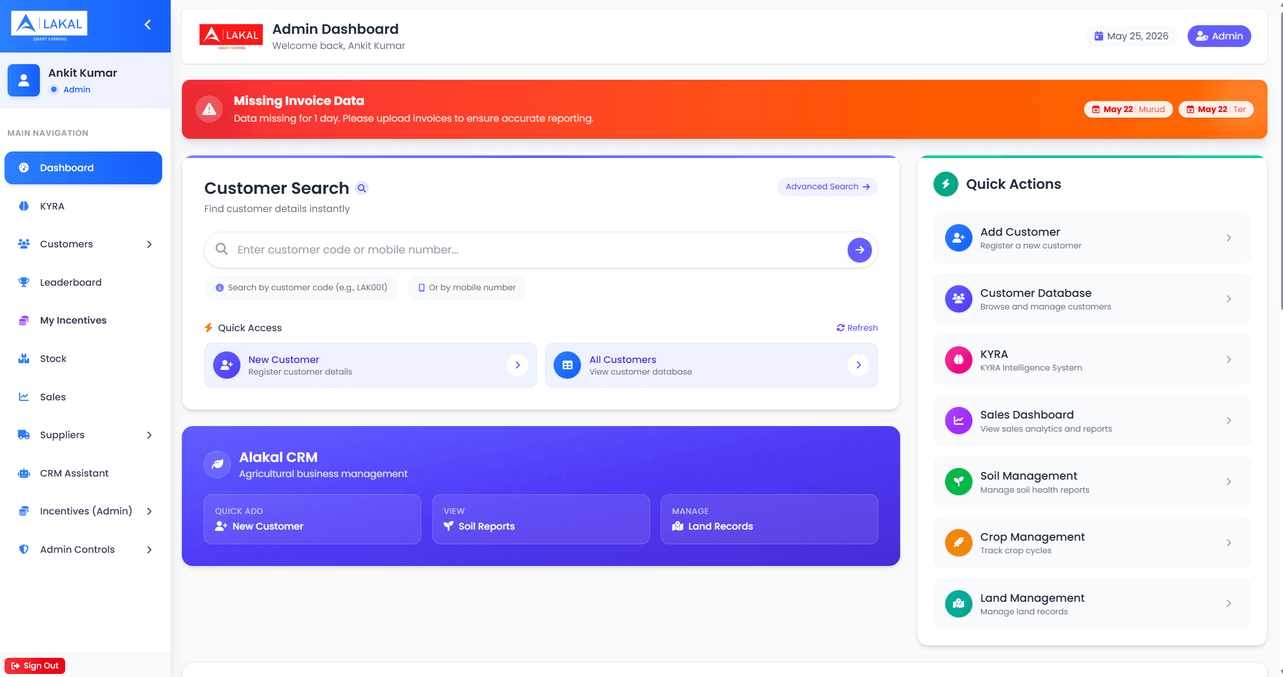 Admin Command Dashboard